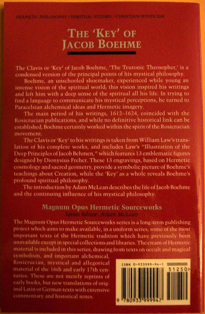 'Key' of Jacob Boehme (Studies in Historical Theology)