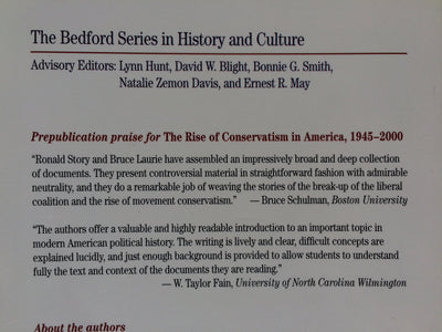 The Rise of Conservatism in America, 1945-2000: A Brief History with Documents (Bedford Series in History and Culture)