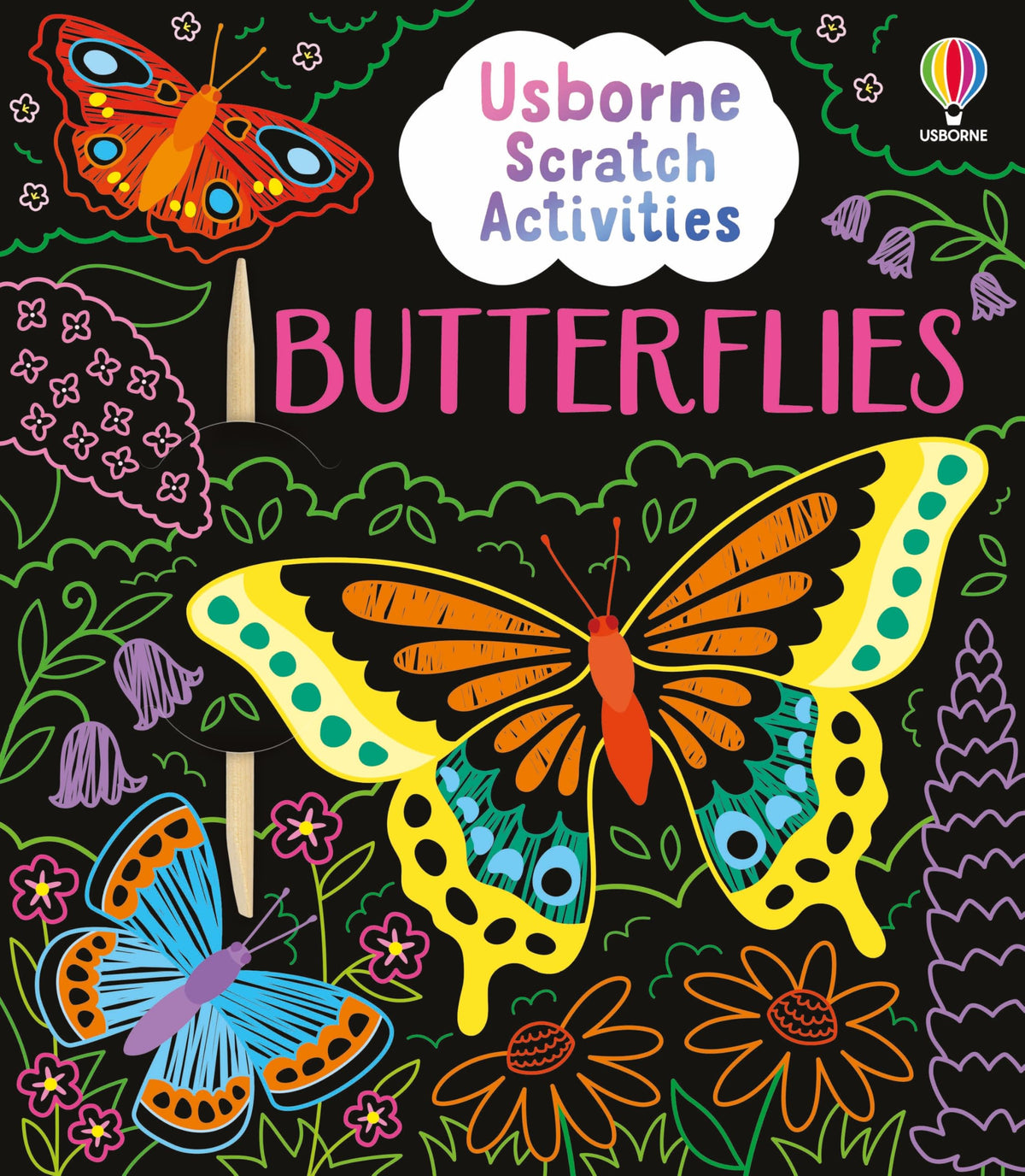 Usborne Scratch Activities Butterflies: A Fun Interactive Scratch Activity Book For Kids Featuring Butterfly Coloring and Puzzles