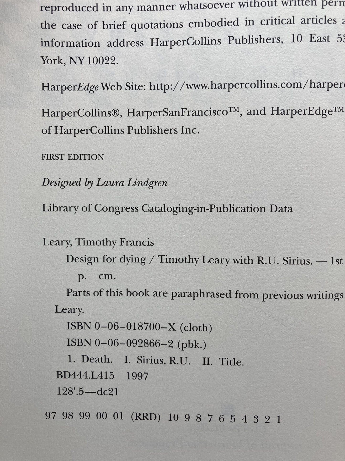Design for Dying by Leary, Timothy