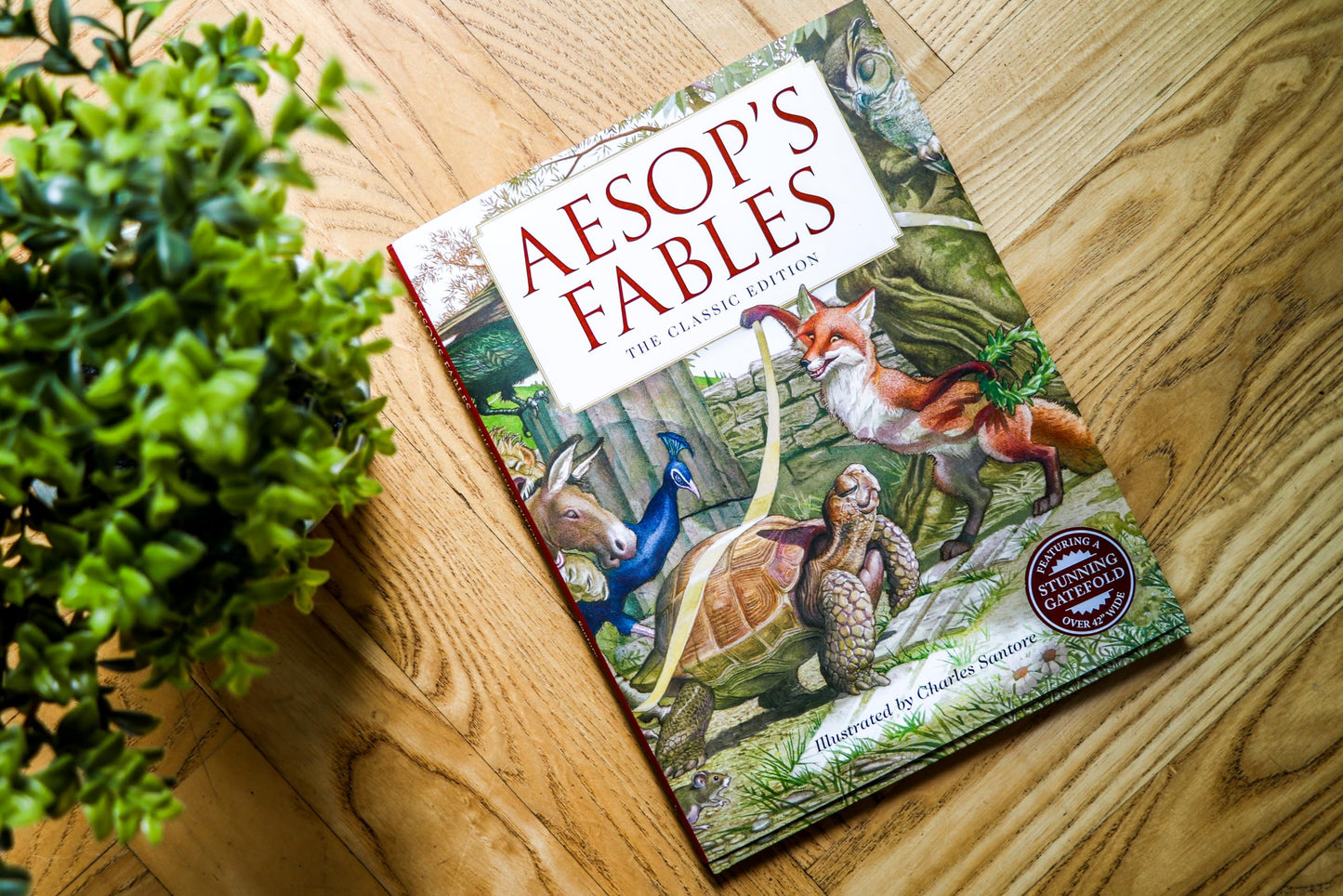 Aesop's Fables Hardcover: The Classic Edition by acclaimed illustrator, Charles Santore (Charles Santore Children's Classics)