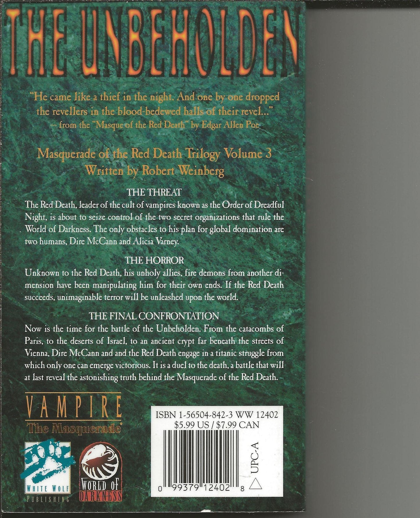 The Unbeholden (Masquerade of the Red Death, Vol 3) by Weinb