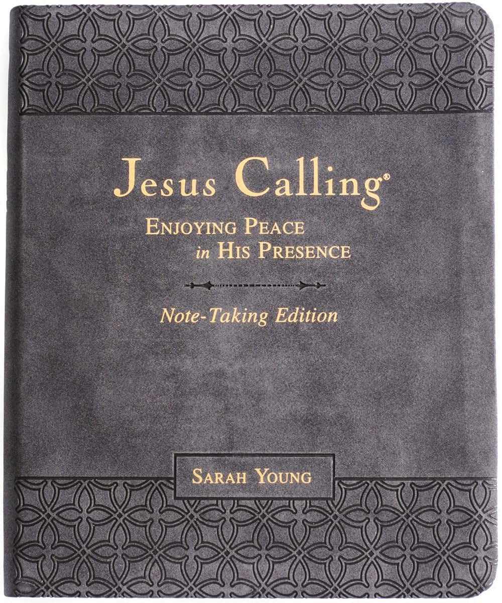 Jesus Calling Note-Taking Edition, Leathersoft, Black, with Full Scriptures: Enjoying Peace in His Presence (A 365-Day Devotional and Prayer Journal)