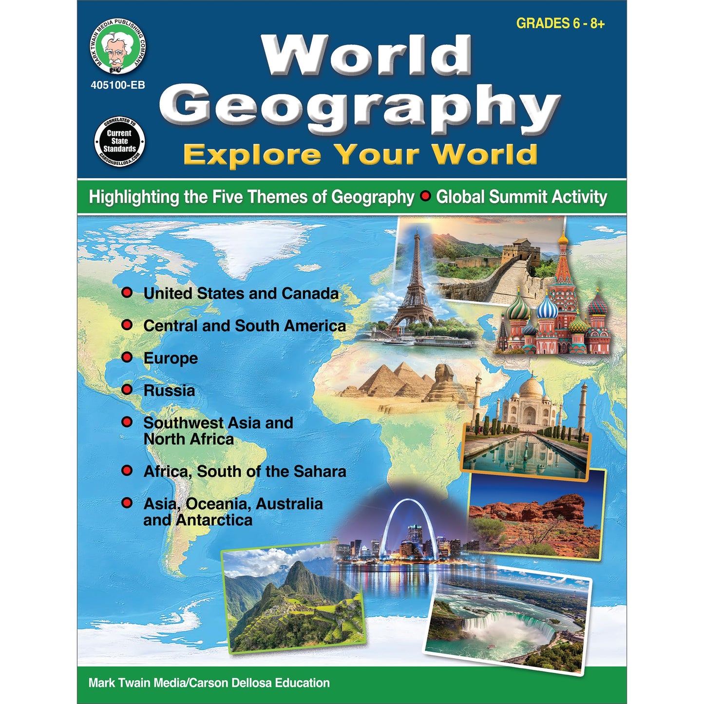 World Geography: Explore Your World Workbook for Grades 6+, Mark Twain Media, Paperback
