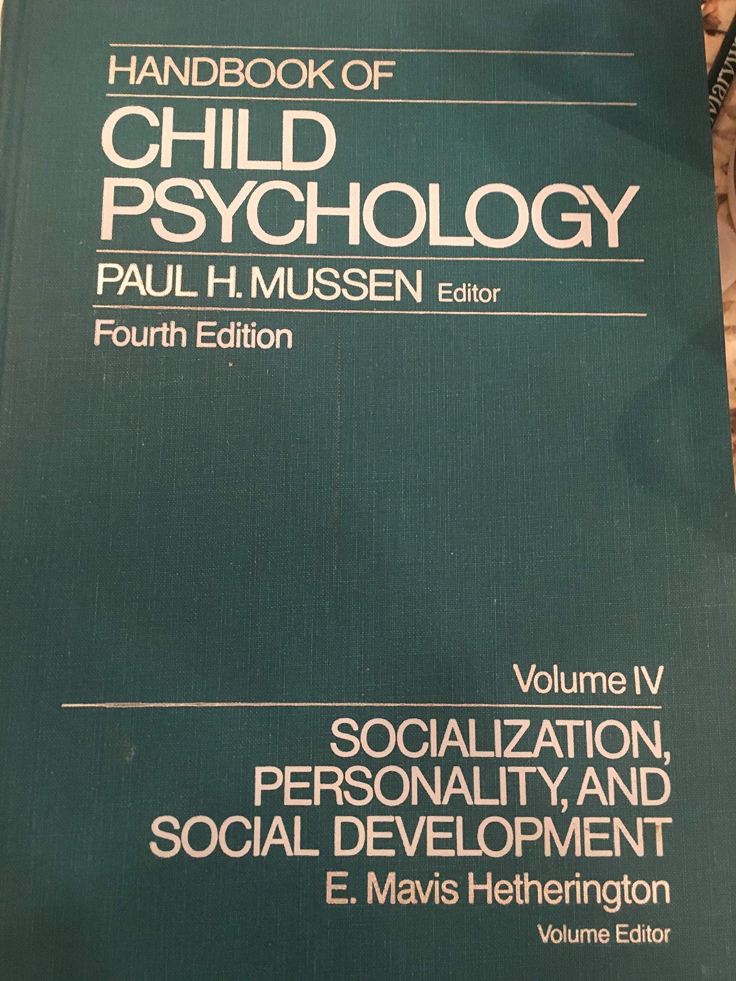Handbook of Child Psychology, Socialization, Personality and