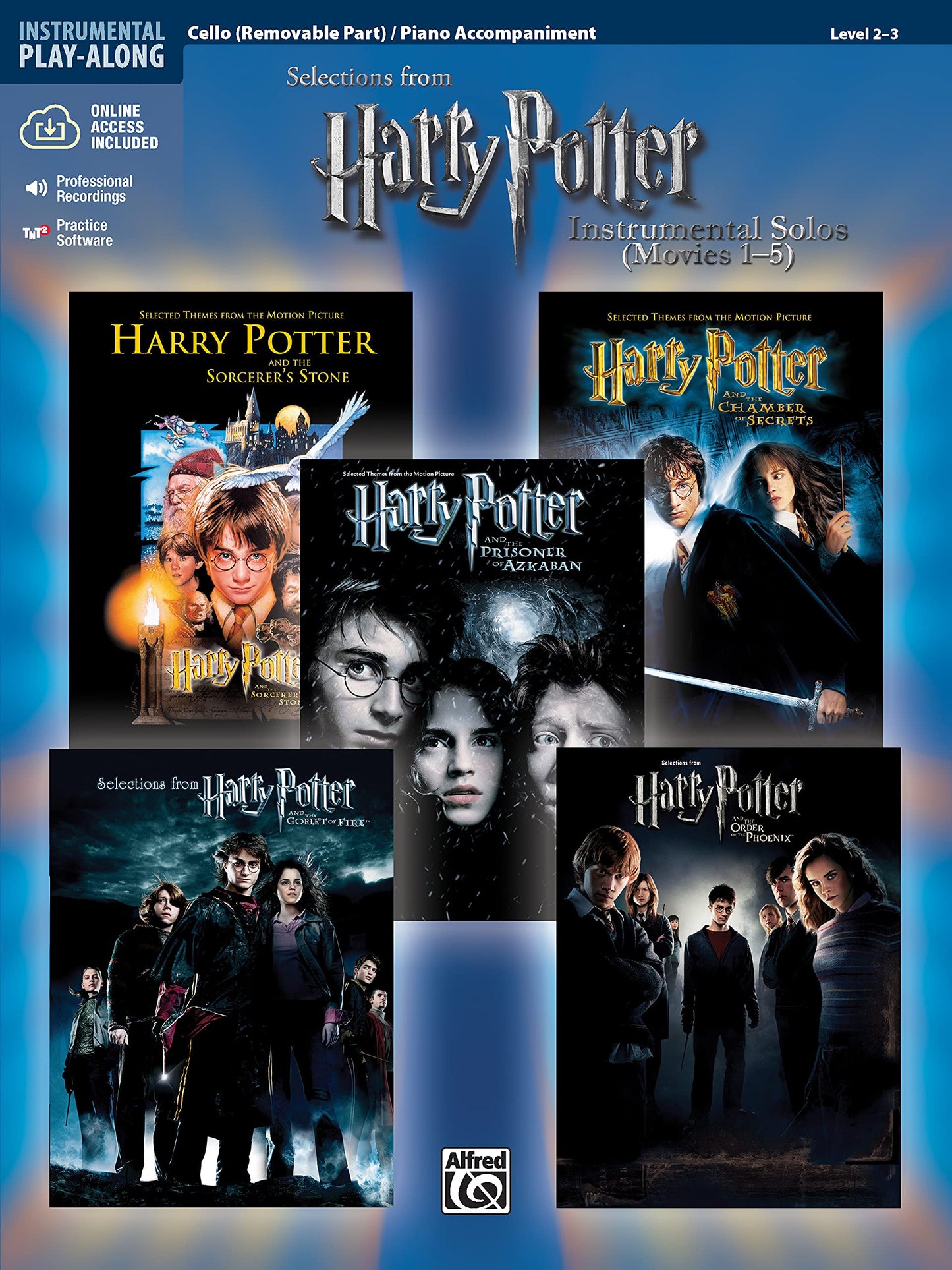 Harry Potter Instrumental Solos for Strings (Movies 1-5): Cello, Book & Online Audio/Sotware (Pop Instrumental Solos Series)