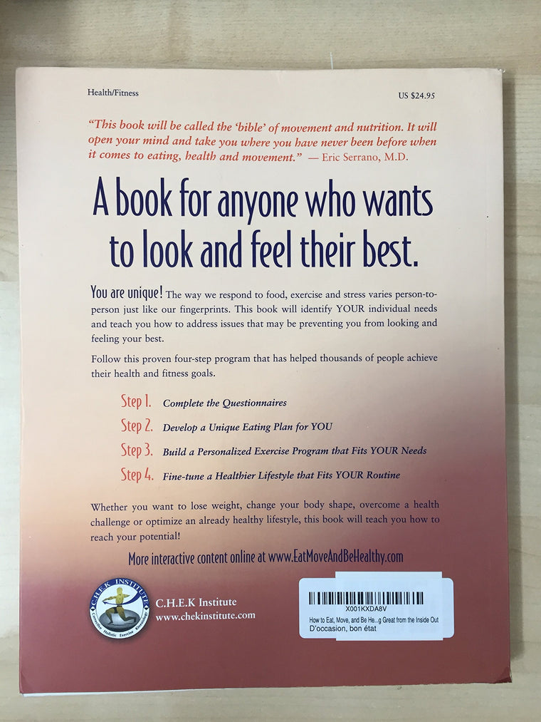 How To Eat, Move And Be Healthy! — back cover