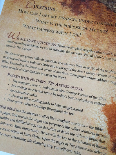 The Answer: Authentic Faith for an Uncertain World