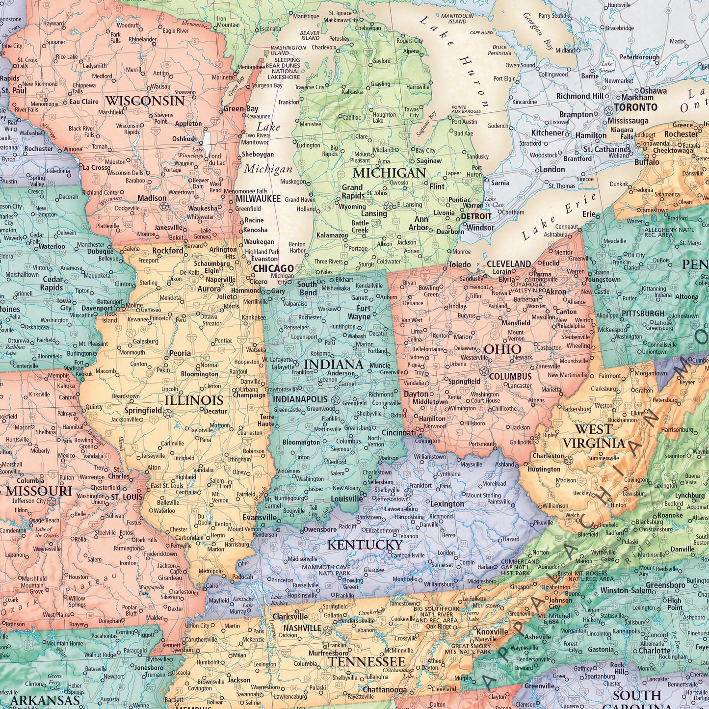 Rand McNally Classic Edition U.S. Wall Map - Laminated Rolled