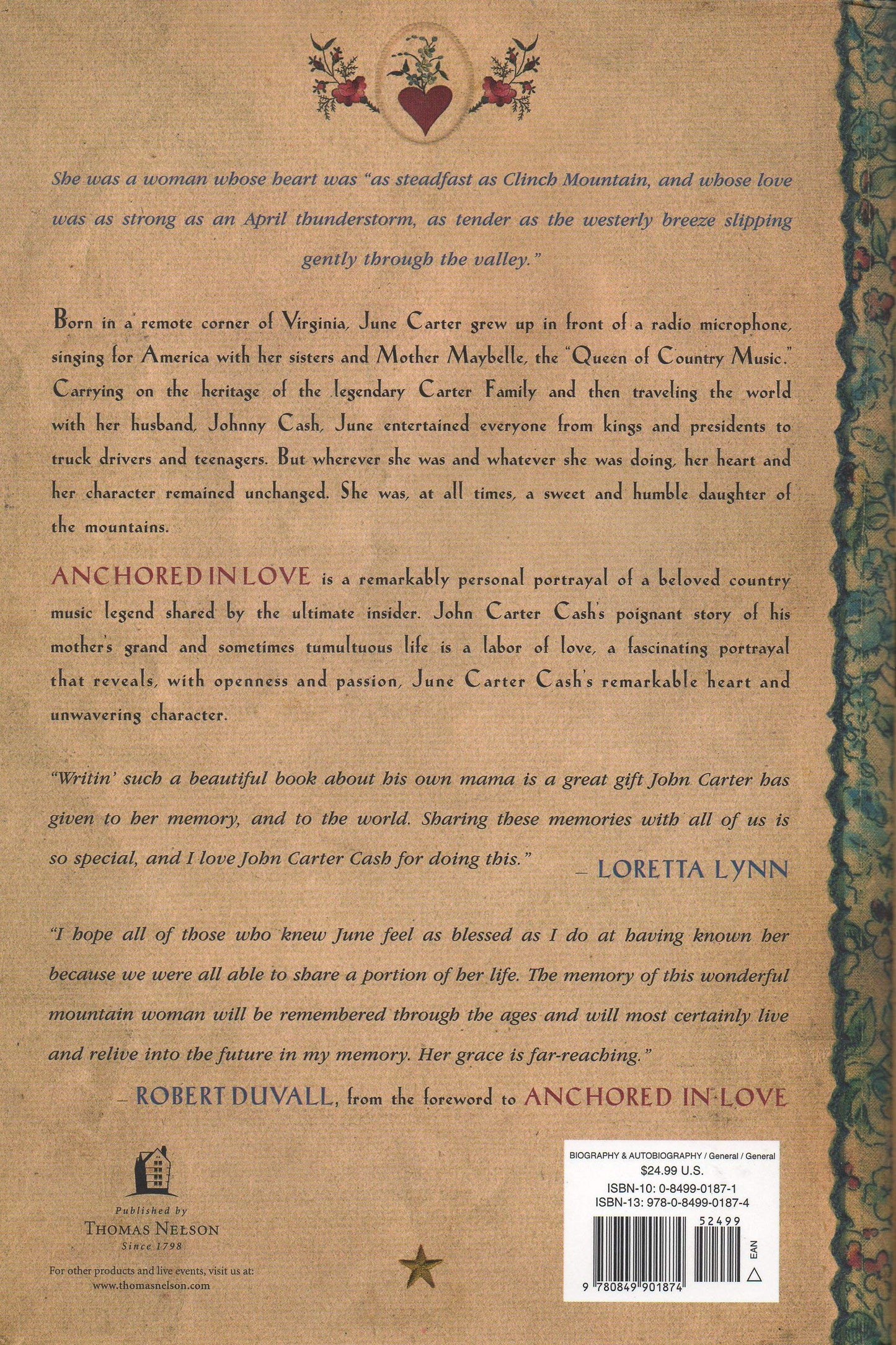 Anchored In Love : An Intimate Portrait of June Carter Cash