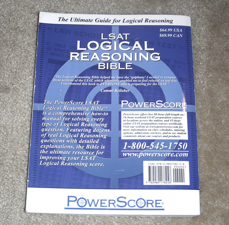 PowerScore LSAT Logical Reasoning Bible — back cover
