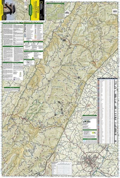 Staunton/Shenandoah Mountain, George Washington National Forest Hiking Map