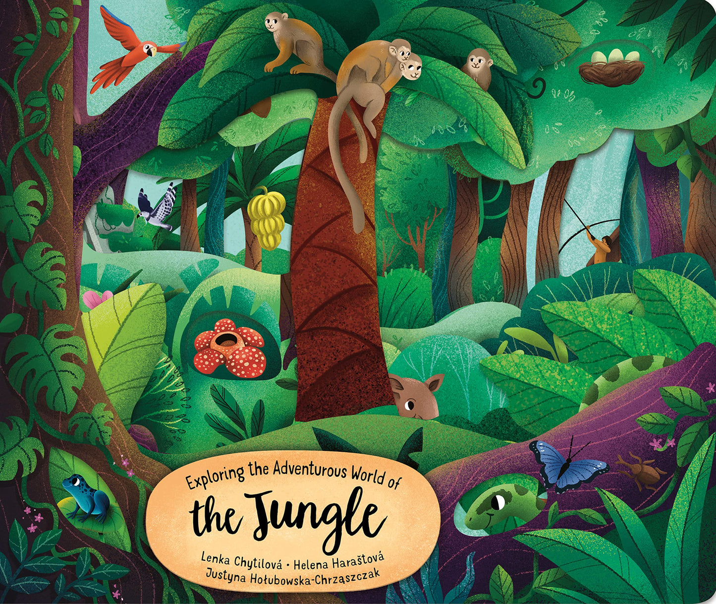 Exploring the Adventurous World of the Jungle (Happy Fox Books) Board Book for Kids Ages 3-6 - Delves Deeper into the Trees and Vines with Every Page, with Fun Facts and Vocabulary Words