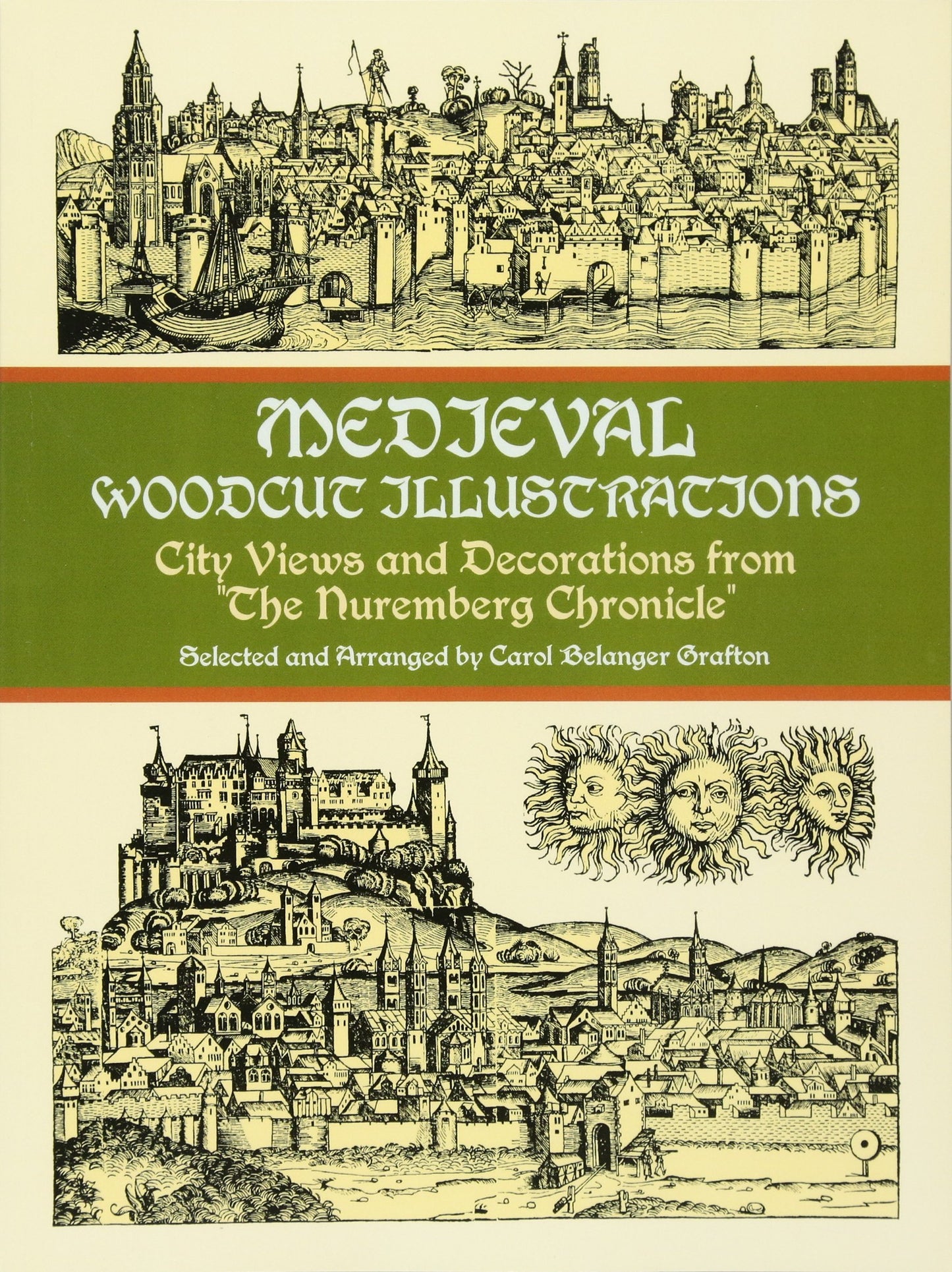 Medieval Woodcut Illustrations: City Views and Decorations