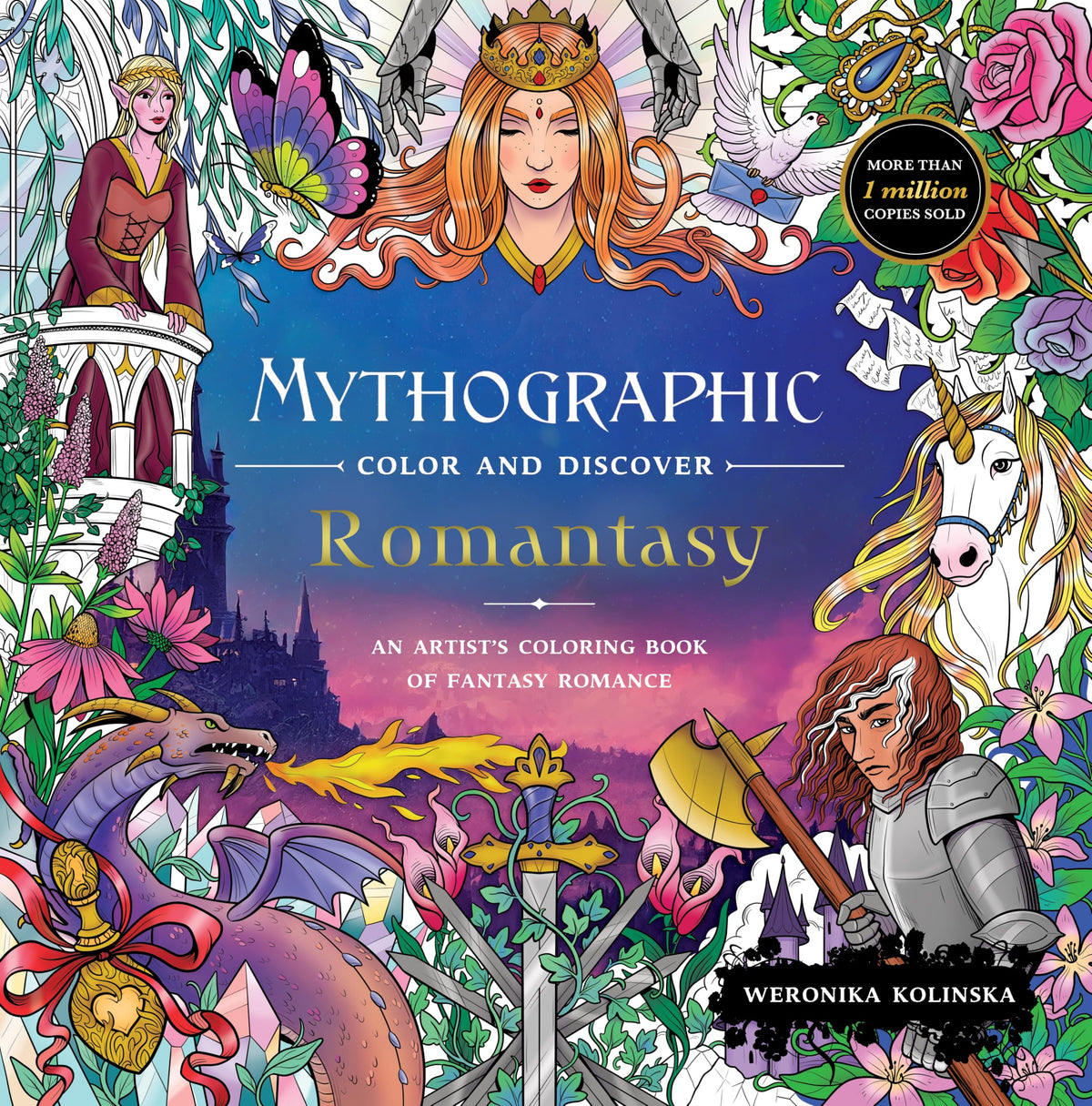 Mythographic Color and Discover: Romantasy: An Artists Coloring Book of Fantasy Romance