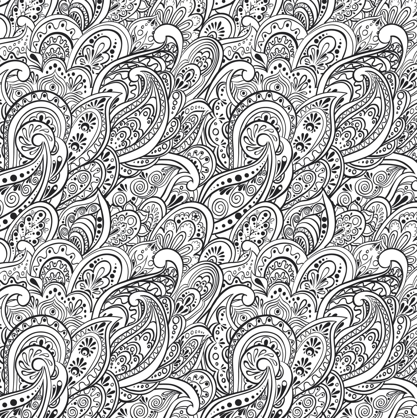 Peaceful Paisleys Adult Coloring Book (31 stress-relieving designs) (Studio)