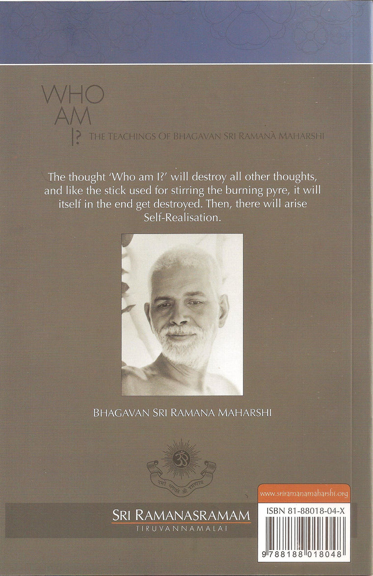 Who Am I?: The Teachings of Bhagavan Sri Ramana Maharshi — back cover