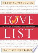 Love List: Eight Little Things That Make a Big Difference in Your Marriage