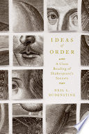 Ideas of Order: A Close Reading of Shakespeare's Sonnets