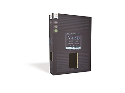 NASB, Thinline Bible, Giant Print, Bonded Leather, Black, Re