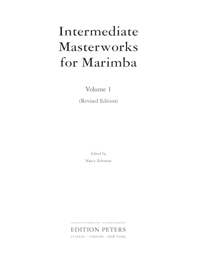 Intermediate Masterworks for Marimba (Edition Peters, 1)