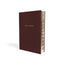 NIV, Reference Bible, Giant Print, Leather-Look, Burgundy, Red Letter, Thumb Indexed, Comfort Print