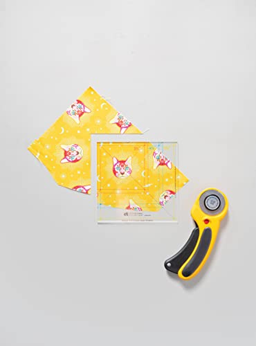 Fast2cut 3-in-1 Simple Square Template: Easily Cut 3 1/2 , 4 1/2 & 5 1/2 Squares