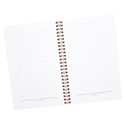 Christian Art Gifts Notebook Trust in the Lord Proverbs 3:5 Bible Verse Inspirational Writing Notebook Gratitude Prayer Journal Flexible PVC Cardstock Cover 128 Ruled Pages w/Scripture, 6 x 8.5 Inches