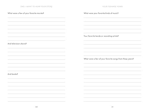 Dad, I Want to Hear Your Story: A Father's Guided Journal to Share His Life & His Love (Hear Your Story Books)
