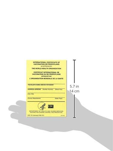 INTERNATIONAL CERTIFICATE OF VACCINATION OR PROPHYLAXIS: W.H.O. Yellow Card (3 PACK)