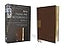 NIV, Thinline Reference Bible (Deep Study at a Portable Size), Leathersoft, Brown, Red Letter, Comfort Print