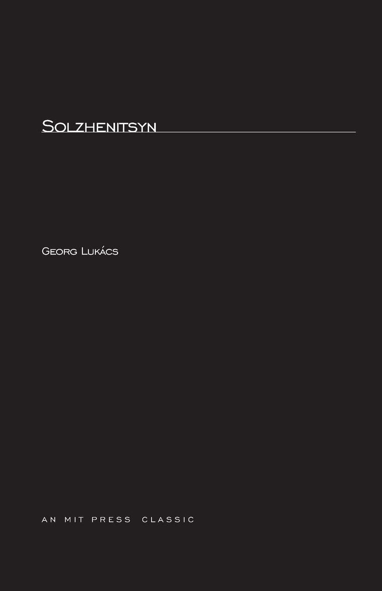 Solzhenitsyn (Mit Press) (English and German Edition)