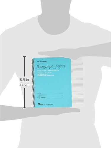 Wide Staff Wirebound Manuscript Paper (Aqua Cover)