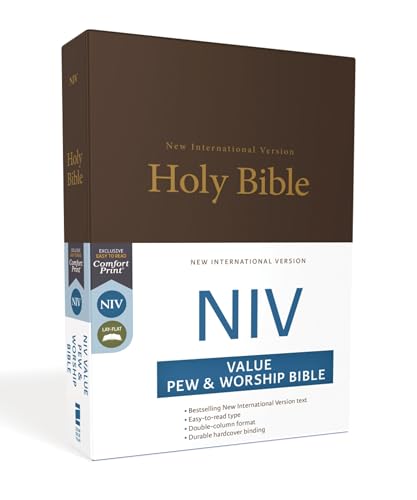 NIV, Church Bible (Value Pew Bible), Hardcover, Brown