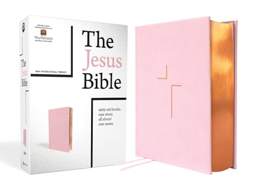 The Jesus Bible, NIV Edition, Leathersoft over Board, Pink, Comfort Print: Sixty-Six Books. One Story. All About One Name.