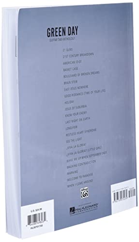 Green Day - Guitar Tab Songbook  22 Greatest Hits for Guitar  Includes American Idiot, Basket Case, Boulevard of Broken Dreams, and More  Authentic ... and Alternative Fans (Guitar TAB Anthology)