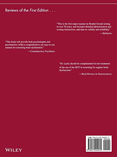 Bender Gestalt Screening for Brain Dysfunction — back cover