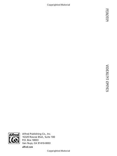 Viderunt omnes and Sederunt: Miniature Score (Kalmus Edition)