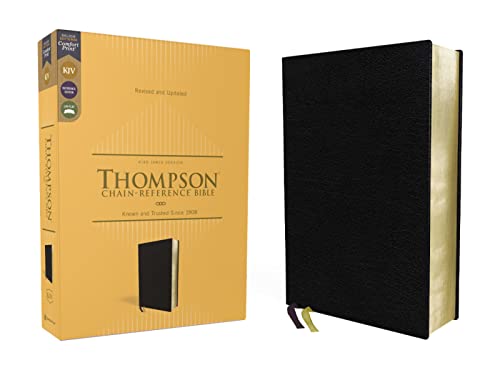 KJV, Thompson Chain-Reference Bible, European Bonded Leather, Black, Red Letter, Comfort Print