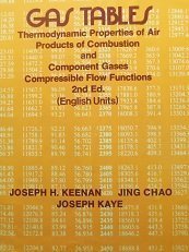Gas Tables: Thermodynamic Properties of Air Products of Combustion and Component Gases, Compressible Flow Functions