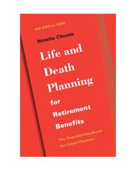 Life & Death Planning for Retirement Benefits
