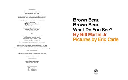 Brown Bear, Brown Bear, What Do You See?. by Bill Martin, JR.