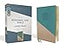 NIV, Personal Size Bible, Large Print, Leathersoft, Teal/Gold, Red Letter, Comfort Print