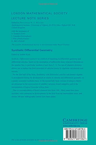 Synthetic Differential Geometry (London Mathematical Society Lecture Note Series, Series Number 333)