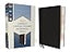 NIV, Compact Center-Column Reference Bible, Leathersoft, Black, Red Letter, Comfort Print