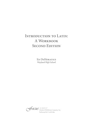 Introduction to Latin: A Workbook (English and Latin Edition