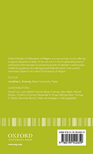 Oxford Studies in Philosophy of Religion: Volume 1