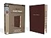 NIV, Reference Bible, Giant Print, Leather-Look, Burgundy, Red Letter, Thumb Indexed, Comfort Print