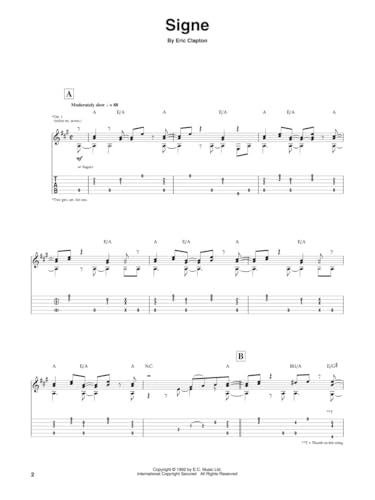 Eric Clapton - Unplugged - Guitar Recorded Versions  Note-for-Note Guitar TAB  17 Songs Including Tears in Heaven, Layla, My Fathers Eyes and More ... Music Songbook (Recorded Versions Guitar)