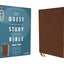 NIV, Quest Study Bible, Large Print, Leathersoft, Brown, Thumb Indexed, Comfort Print: The Only Q and A Study Bible